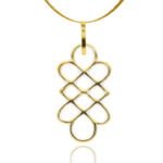 Aero Fehér&Arany Finomporcelán Medál Hosszúkás