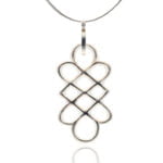 Aero Fehér&Platina Finomporcelán Medál Hosszúkás