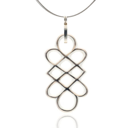 Aero Fehér&Platina Finomporcelán Medál Hosszúkás