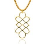 Aero Fehér&Arany Finomporcelán Medál Hosszúkás