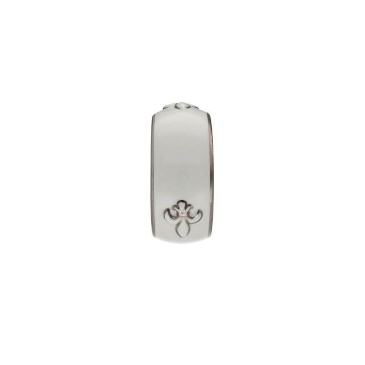 Királyliliom Fehér&Platina Finomporcelán Széles Karperec Királyliliom Fehér&Platina Finomporcelán Széles Karperec