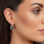 ŐSERŐ-Bronzkori Platina Finomporcelán Fülbevaló Kapcsos