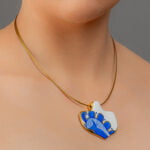 Sárközi Kék Finomporcelán Medál