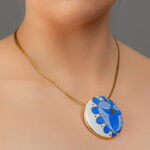 Sárközi Kék Finomporcelán Medál (Nagy)