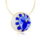 Sárközi Kék Finomporcelán Medál (Nagy)