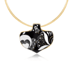 Sárközi Fekete&Fehér Finomporcelán Medál