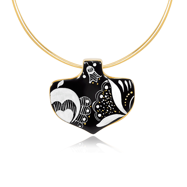 Sárközi Fekete&Fehér Finomporcelán Medál Sárközi Fekete&Fehér Finomporcelán Medál