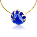 Sárközi Kék Finomporcelán Medál (Kicsi)