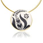 Sárközi Fehér&Fekete Finomporcelán Medál (Nagy)