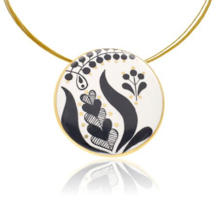 Sárközi Fehér&Fekete Finomporcelán Medál (Nagy)