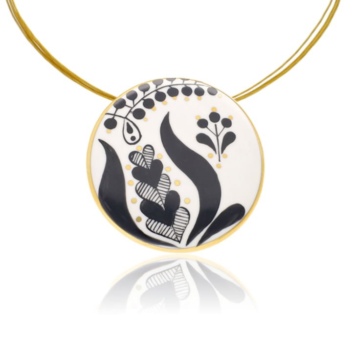 Sárközi Fehér&Fekete Finomporcelán Medál (Nagy) Sárközi Fehér&Fekete Finomporcelán Medál (Nagy)