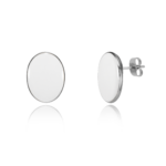 Minimalista Platina Ovális Finomporcelán Fülbevaló