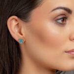 Sivatag Aranya Finomporcelán Pink-Kék Fülbevaló