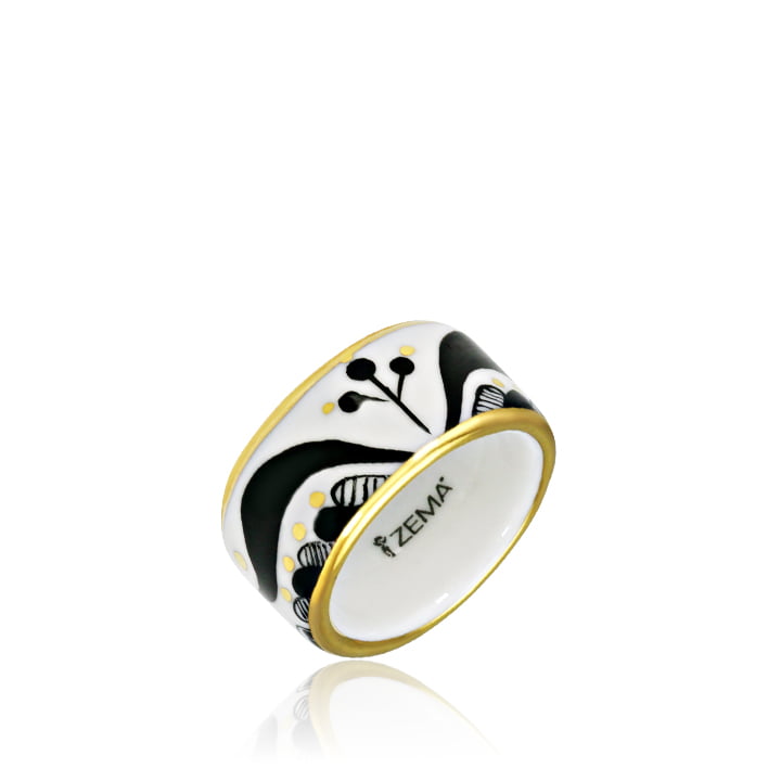 Sárközi Fehér&Fekete Finomporcelán Gyűrű Sárközi Fehér&Fekete Finomporcelán Gyűrű