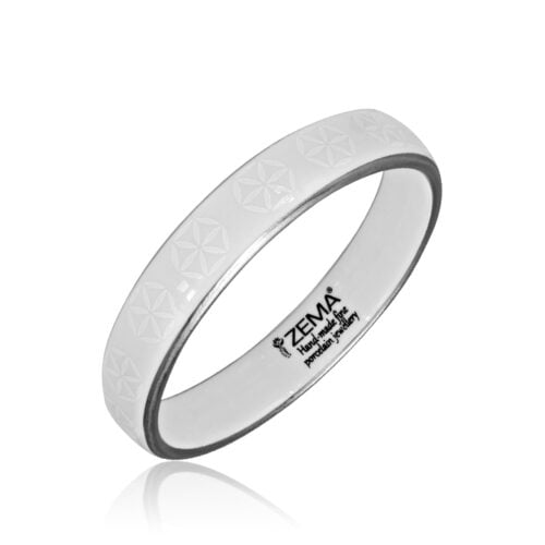 Minimal Fehér&Platina Finomporcelán Karperec (vékony)