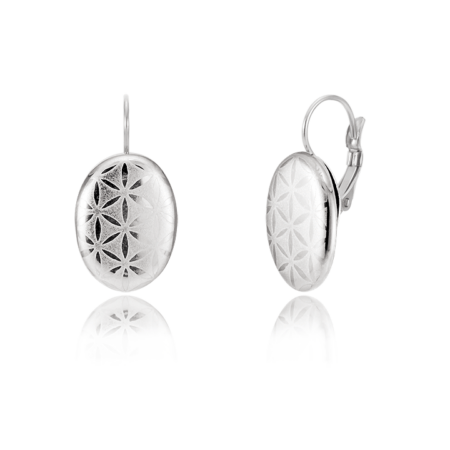 ŐSERŐ-Bronzkori Platina Finomporcelán Fülbevaló Kapcsos