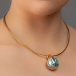 Cukorka Finomporcelán Kék&Menta Medál (Kicsi)