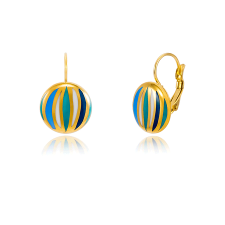 Cukorka Finomporcelán Menta&Arany Fülbevaló Kapcsos