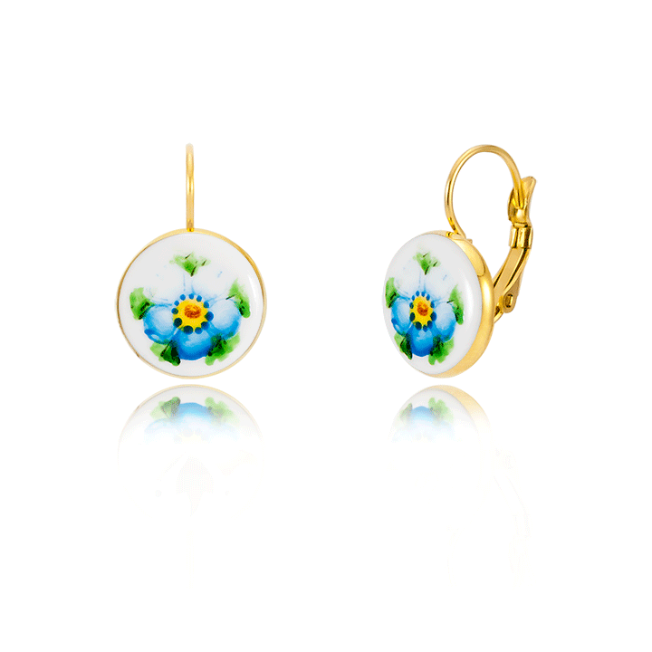 Nefelejcs Kék kis kerek Fülbevaló Kapcsos Nefelejcs Kék kis kerek Fülbevaló Kapcsos