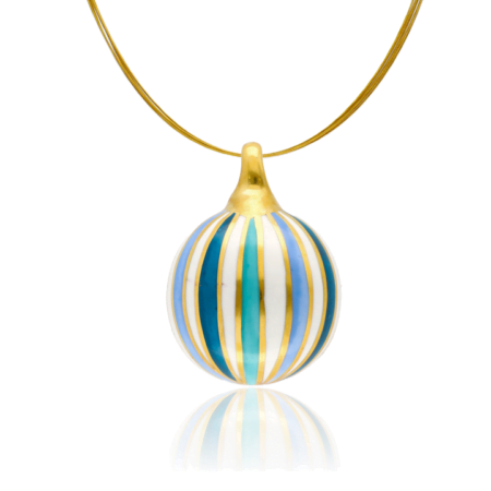 Cukorka Finomporcelán Kék&Menta Medál (Nagy)