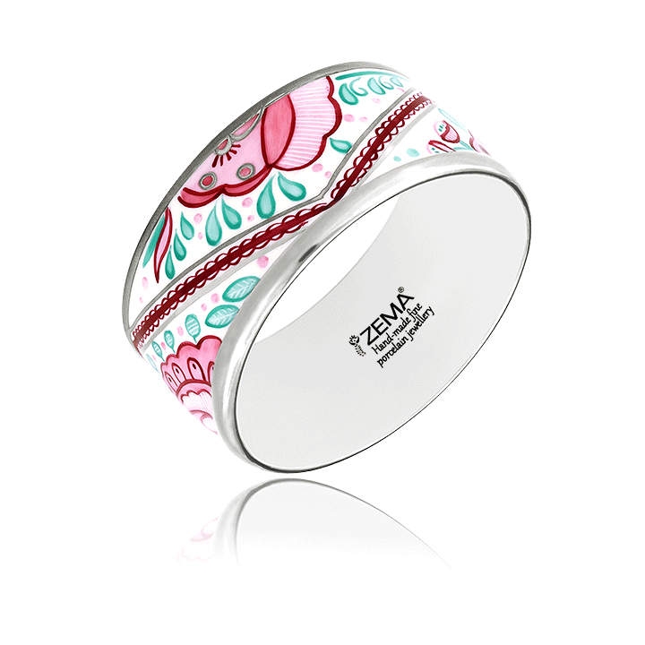 Palóc Pink Finomporcelán Széles Karperec Palóc Pink Finomporcelán Széles Karperec