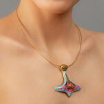 Riga Szecessziós Menta Virágos Medál