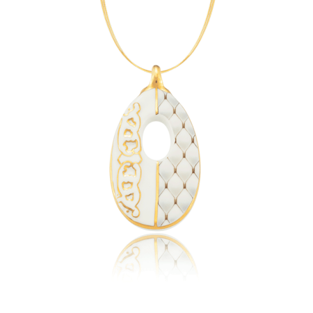 Luxury Barokk Fehér&Arany Medál