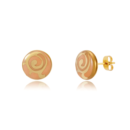 Riga Púder Szecessziós Finomporcelán Fülbevaló