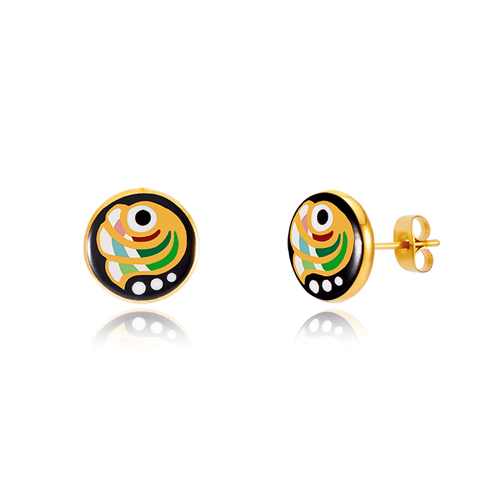 Art deco Zöld Finomporcelán Fülbevaló Art deco Zöld Finomporcelán Fülbevaló