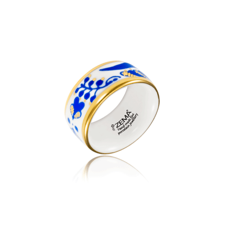 Sárközi Kék Finomporcelán Gyűrű