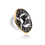 Sárközi Fekete Finomporcelán Gyűrű Nagy