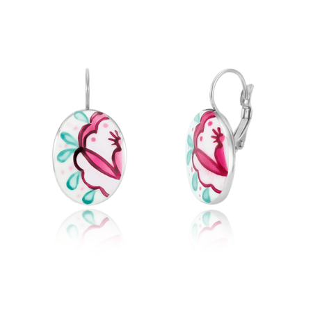 Palóc Pink Kapcsos Fülbevaló