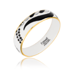 Sárközi Fehér Fekete Finomporcelán Közepes Karperec