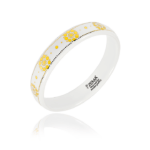 Fehér Lyukmintás Finomporcelán Karperec