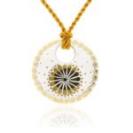 Fehér Lyukmintás Finomporcelán Medál