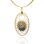 Fehér Lyukmintás Finomporcelán Ovál Medál