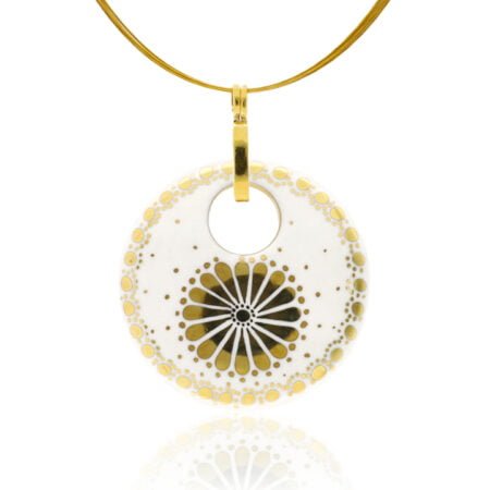 Fehér Lyukmintás Finomporcelán Medál