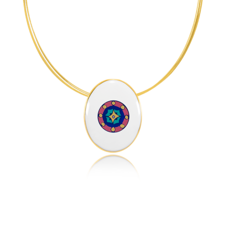 Sivatag Aranya Pink Mandala Mini Medál