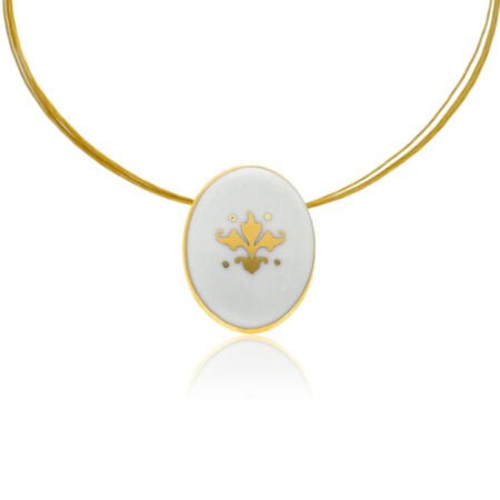 Barokk Fehér-Arany Mini Medál