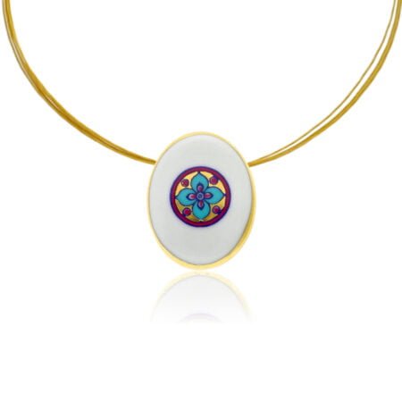 Sivatag Aranya Pink Virágos Mini Medál