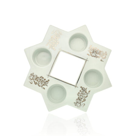 Adventi Gyertyatartó Platinával Díszített