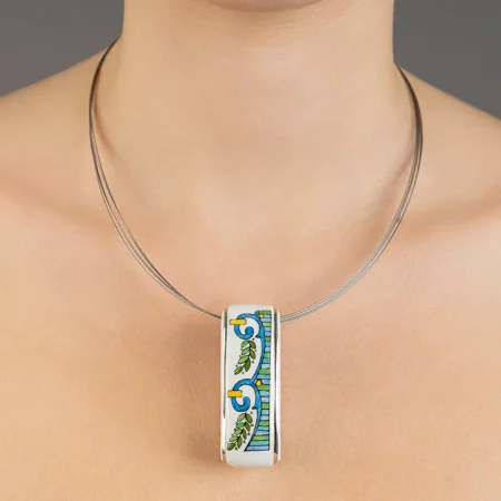 Kék Empire Medál Babér Mintával (Nagy)