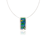 Kék Empire Medál Babér Mintával (Kicsi)