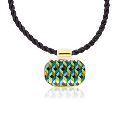 Zöld - Arany Rokokó Medál