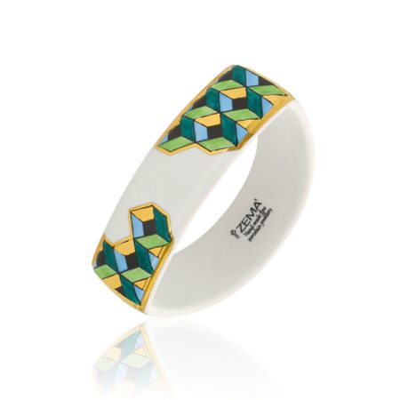 Zöld - Fehér Rokokó Karkötő