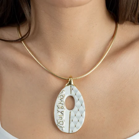 Luxury Barokk Fehér&Arany Medál