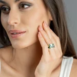 Zöld – Arany Rokokó Gyűrű