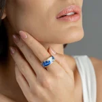 Sárközi Kék Finomporcelán Gyűrű