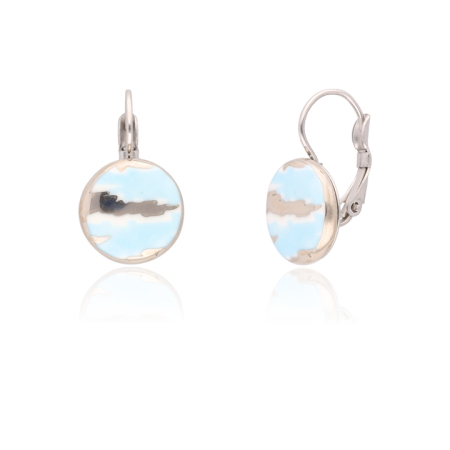 Platinázott Summer Blue Fülbevaló Kapcsos