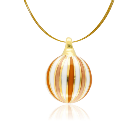 Pomarančový prívesok z jemného porcelánu Candy (veľký)